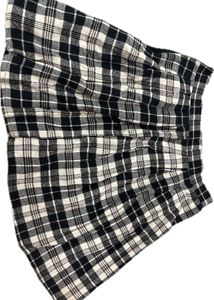 black and white plaid skirt