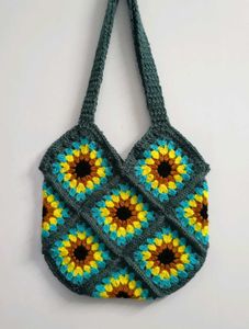 Crochet 🧶 Granny Square Tote Bag