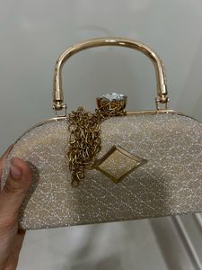 Golden Bag With Chain