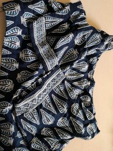 kalmkari cotton boat neck blouse