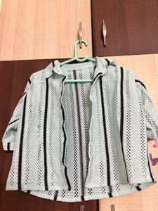 Striped Crochet Cover-Up