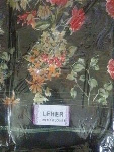 Floral Leher Saree with Blouse