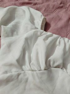 White Crop Top Bow Tie