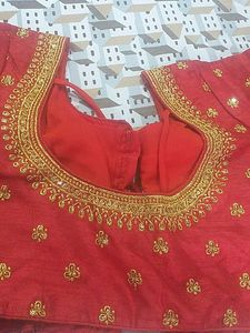 Red Embroidered Blouse
