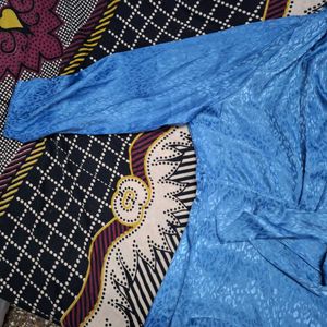 Blue Animal Print Dress