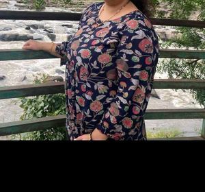 Blue Floral Top