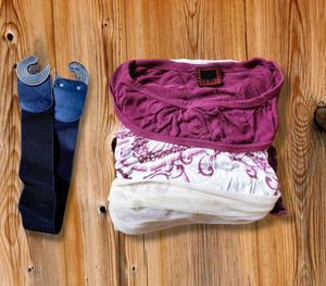 Maroon Casual Top With Stylish Belt