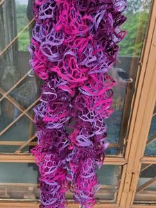 Purple &amp; Pink Ruffle Scarf