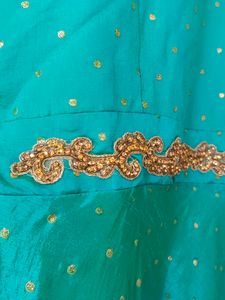 Heavy  Peacock Colour Gown