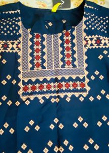 Elegant Blue Printed Kurta