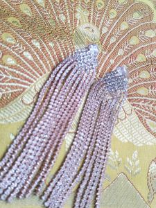 Rhinestone Tassel Earrings