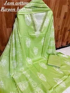 Pink Floral Dress Material