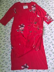 red kurta women