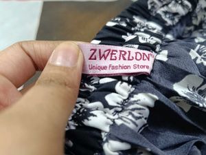 Black And White Floral Pleated Skirt