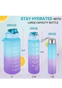 🔥 Brand New Motivational Water Bottle Set Of 3
