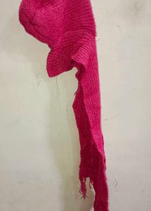Pink Knit Scarf