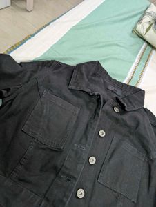 Black Crop Denim Jacket
