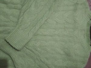 Green Cable Knit Sweater