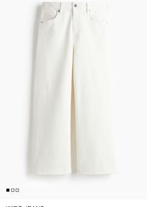 Wide Leg White Jeans
