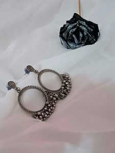 Silver Jhumka Earrings