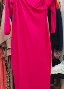 Hot Pink Midi Dress