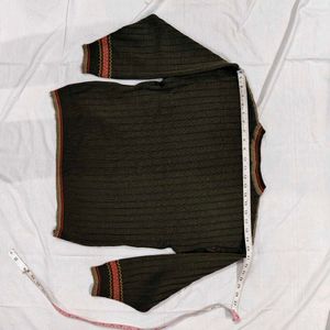 Vintage Patterned Knit Sweater