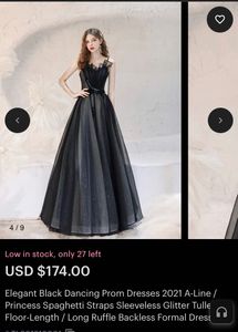 Sequins Glitter Luxury Black Gown