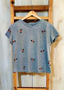 Grey Cotton Top Size-34-36