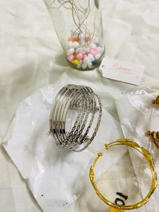 Trendy Layered Gold And Sliver Bracelet