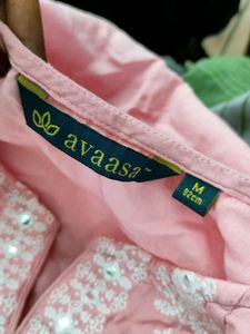 Pink Embroidered Kurta (Women's)