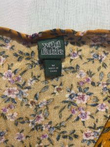 Wild Fable Floral Cinched Crop Top
