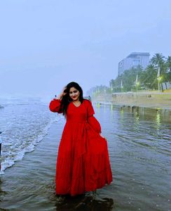Magenta Rayon Gown