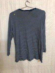 Chaps Blue Half Sleeve Cotton Top