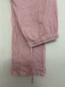 Pink Striped Pajama Set