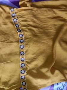Mustard Embroidered Top