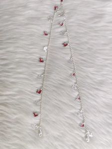 Pure Silver Anklet with Charms