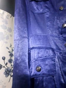 Korean Stylish Blue Shirt Dress