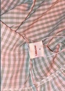 Gingham Puff Sleeve Mini Dress