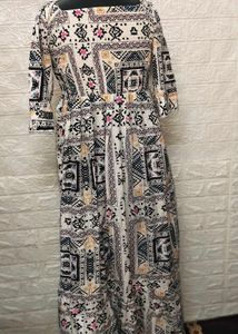Fresh Piece Printed Long Maxi Comfy Dress