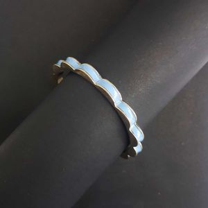 Powder Blue Enamel Bangle