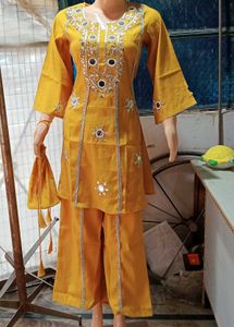 Yellow Embroidered Kurta Set