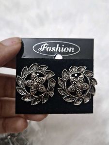 Oxidized Earrings Set