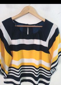 Striped Flared Sleeves Top
