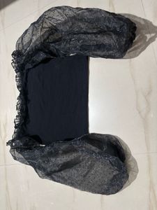 Chic Black Top with Sleeves