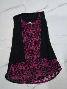 Rose Print Sleeveless Top