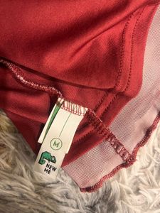 Maroon Red Floral Long Sleeve Mini Dress