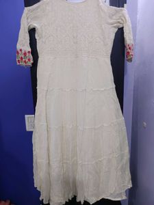 Sequnce Work Anarakali Kurti