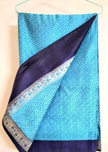 Beautiful Blue Printed Saree