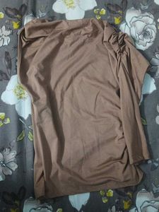 Tan Top with Shoulder Detail