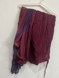 Purple Floral Embroidered Punjabi Salwar Suit Set